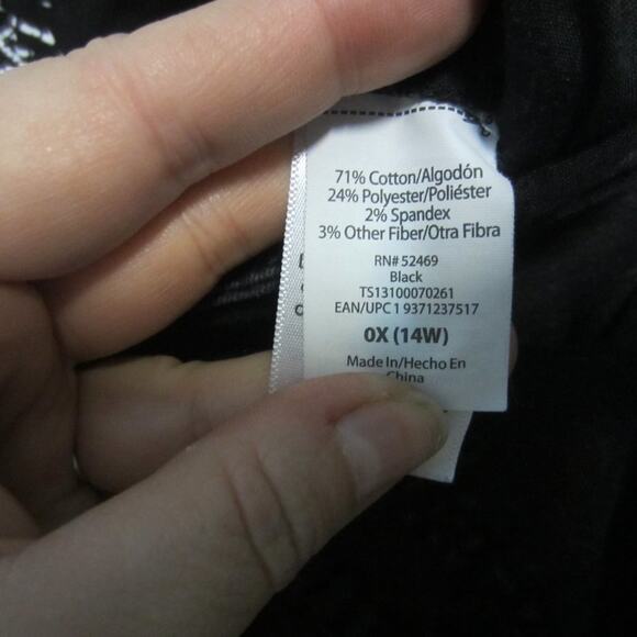 Black Denim Bermuda Shorts Terra & Sky Size 0X (14W) Stretch Plus - Picture 6 of 8